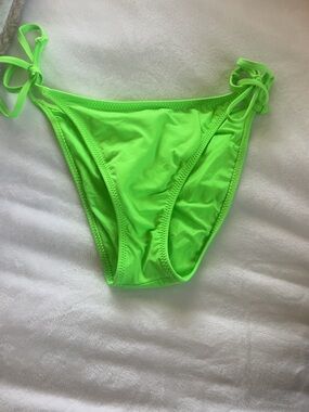 PINK Victoria's Secret Neon Lime Tie-Side Bikini Bottom